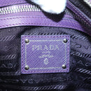 PRADA Chain Hand Bag Nylon 2way Purple Silver Auth 130934-18