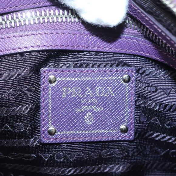 PRADA Chain Hand Bag Nylon 2way Purple Silver Auth 130934