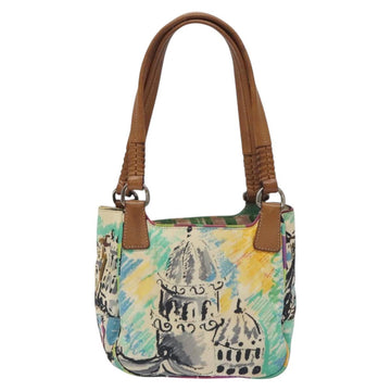 PRADA Hand Bag Nylon Blue Silver Auth 130935 - 0