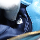 Miu Miu Shoulder Bag Leather Blue Gold Auth 130936-12