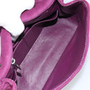 CHANEL Chain Shoulder Bag Suede Purple CC Auth 130946-18