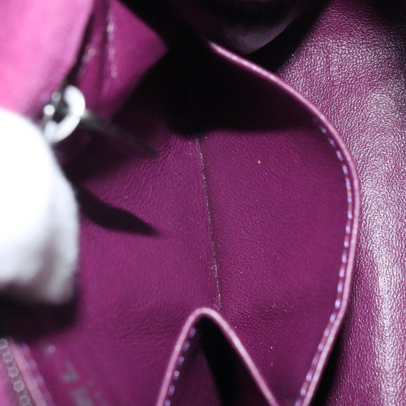CHANEL Chain Shoulder Bag Suede Purple CC Auth 130946