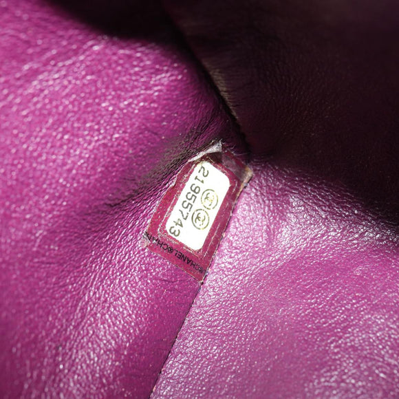 CHANEL Chain Shoulder Bag Suede Purple CC Auth 130946