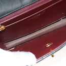 CHANEL Matelasse Shoulder Bag Lamb Skin Gray Gold CC Auth 130947-10