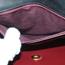 CHANEL Matelasse Shoulder Bag Lamb Skin Gray Gold CC Auth 130947-25