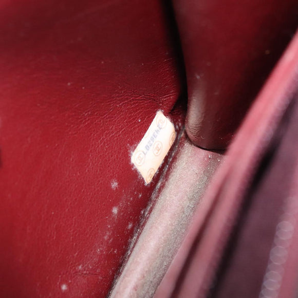 CHANEL Matelasse Shoulder Bag Lamb Skin Gray Gold CC Auth 130947