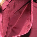 BURBERRY Nova Check Blue Label Hand Bag Nylon Leather Red Silver Auth 130950-19