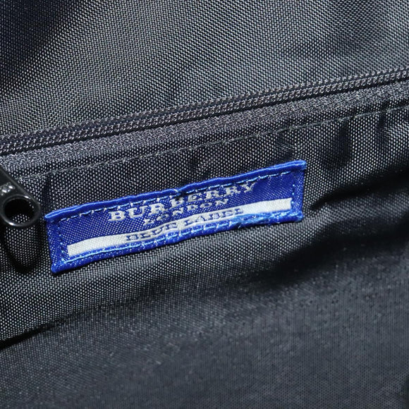 BURBERRY Nova Check Blue Label Tote Bag Nylon Beige Auth 130952