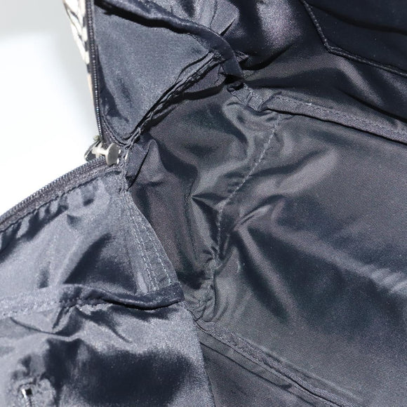 BURBERRY Nova Check Blue Label Tote Bag Nylon Beige Auth 130952