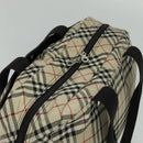 BURBERRY Nova Check Blue Label Tote Bag Nylon Beige Auth 130952-6