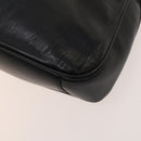 GUCCI Bamboo Hand Bag Leather 2way Black Gold 001 1638 Auth 130957-12