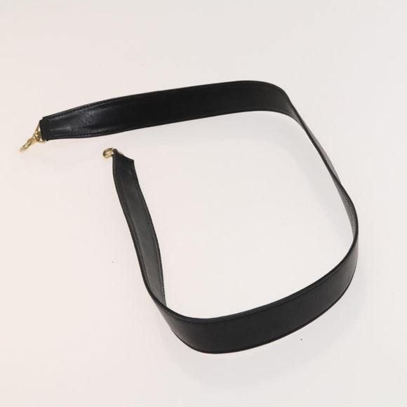 GUCCI Bamboo Hand Bag Leather 2way Black Gold 001 1638 Auth 130957