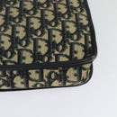 Christian Dior Trotter Canvas Shoulder Bag Navy Silver Auth 130959-13
