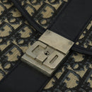 Christian Dior Trotter Canvas Shoulder Bag Navy Silver Auth 130959-14