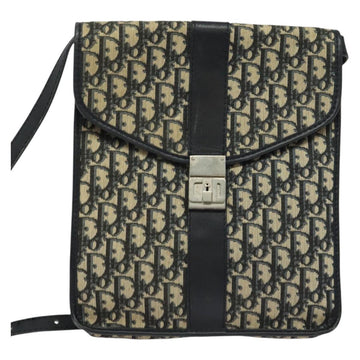 Christian Dior Trotter Canvas Shoulder Bag Navy Silver Auth 130959 - 0