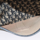 Christian Dior Trotter Canvas Shoulder Bag Navy Silver Auth 130959-20