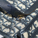 Christian Dior Trotter Canvas Shoulder Bag Navy Silver Auth 130959-22