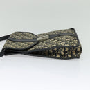 Christian Dior Trotter Canvas Shoulder Bag Navy Silver Auth 130959-4