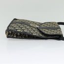 Christian Dior Trotter Canvas Shoulder Bag Navy Silver Auth 130959-5