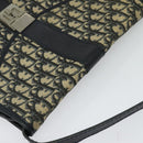 Christian Dior Trotter Canvas Shoulder Bag Navy Silver Auth 130959-6