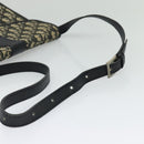 Christian Dior Trotter Canvas Shoulder Bag Navy Silver Auth 130959-7