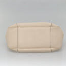 Salvatore Ferragamo Chain Tote Bag Leather Ivory Gold Auth 130960-5