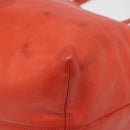 LOEWE Anagram Tote Bag Leather Orange Gold Auth 130963-9