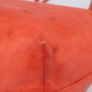 LOEWE Anagram Tote Bag Leer Oranje Goud Auth 130963-9