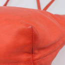 LOEWE Anagram Tote Bag Leer Oranje Goud Auth 130963-15