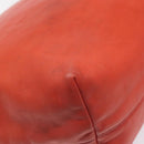 LOEWE Anagram Tote Bag Leather Orange Gold Auth 130963-16