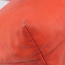 LOEWE Anagram Tote Bag Leer Oranje Goud Auth 130963-16