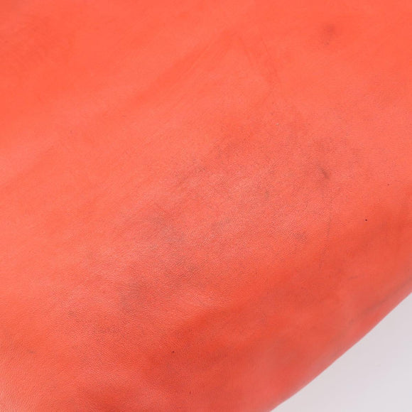 LOEWE Anagram Tote Bag Leer Oranje Goud Auth 130963