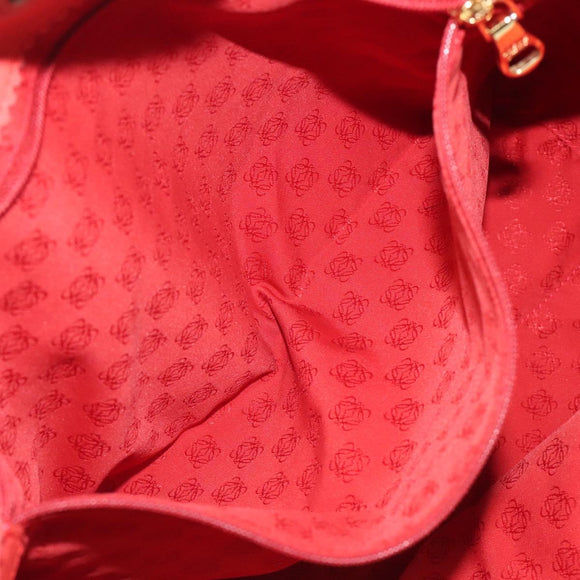 LOEWE Anagram Tote Bag Leather Orange Gold Auth 130963