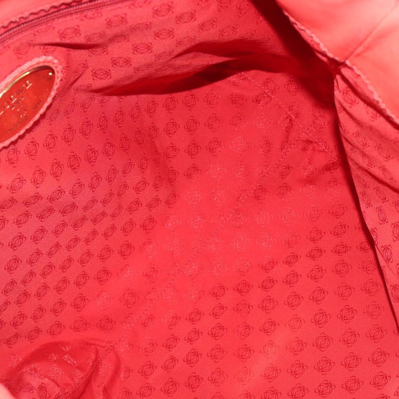 LOEWE Anagram Tote Bag Leer Oranje Goud Auth 130963