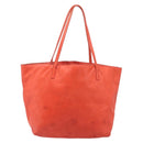 LOEWE Anagram Tote Bag Leer Oranje Goud Auth 130963-13