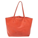 LOEWE Anagram Tote Bag Leather Orange Gold Auth 130963-2
