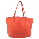 LOEWE Anagram Tote Bag Leer Oranje Goud Auth 130963-2