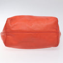 LOEWE Anagram Tote Bag Leather Orange Gold Auth 130963-5