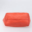 LOEWE Anagram Tote Bag Leer Oranje Goud Auth 130963-5
