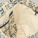 CHANEL Chain Bysy Line Tote Bag Canvas Plastic White clear CC Auth 130966-20