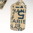 CHANEL Chain Bysy Line Tote Bag Canvas Plastic White clear CC Auth 130966-25