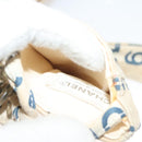 CHANEL Chain Bysy Line Tote Bag Canvas Plastic White clear CC Auth 130966-27