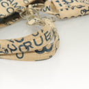 CHANEL Chain Bysy Line Tote Bag Canvas Plastic White clear CC Auth 130966-7