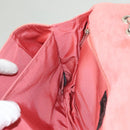 CHANEL Choco Bar Chain Shoulder Bag Suede Pink CC Auth 130967-22