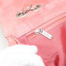 CHANEL Choco Bar Chain Shoulder Bag Suede Pink CC Auth 130967-26