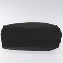 PRADA Hand Bag Nylon Metal Black Gold Auth 130970-5