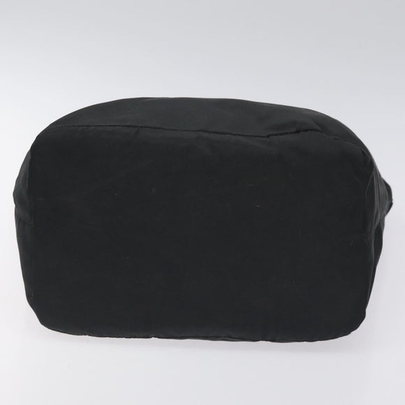 PRADA Hand Bag Nylon Metal Black Gold Auth 130971