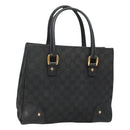 GUCCI GG Canvas Hand Bag Black Gold 120895 Auth 130978-1