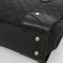 GUCCI GG Canvas Hand Bag Black Gold 120895 Auth 130978-9