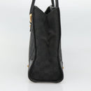 GUCCI GG Canvas Hand Bag Black Gold 120895 Auth 130978-4